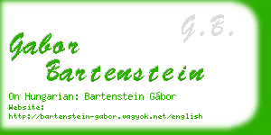 gabor bartenstein business card